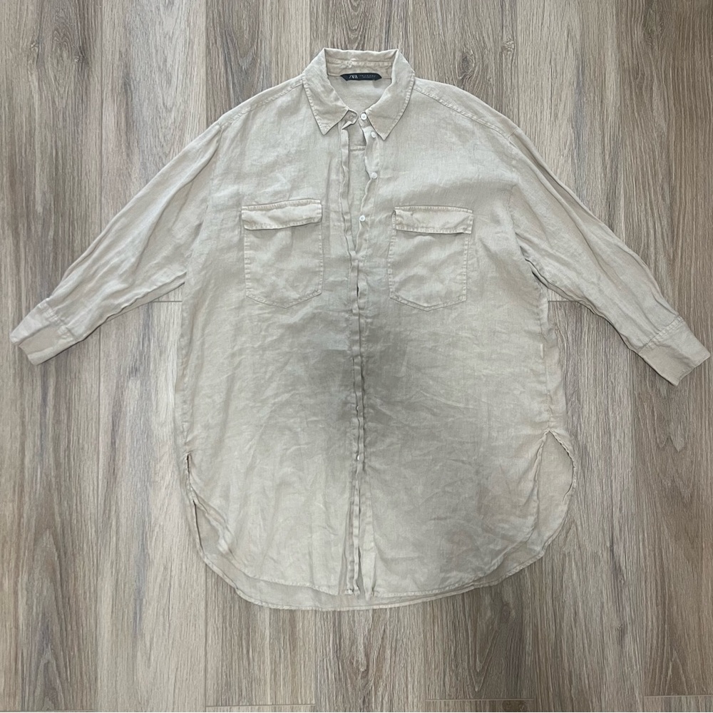 ZARA linen mini dress